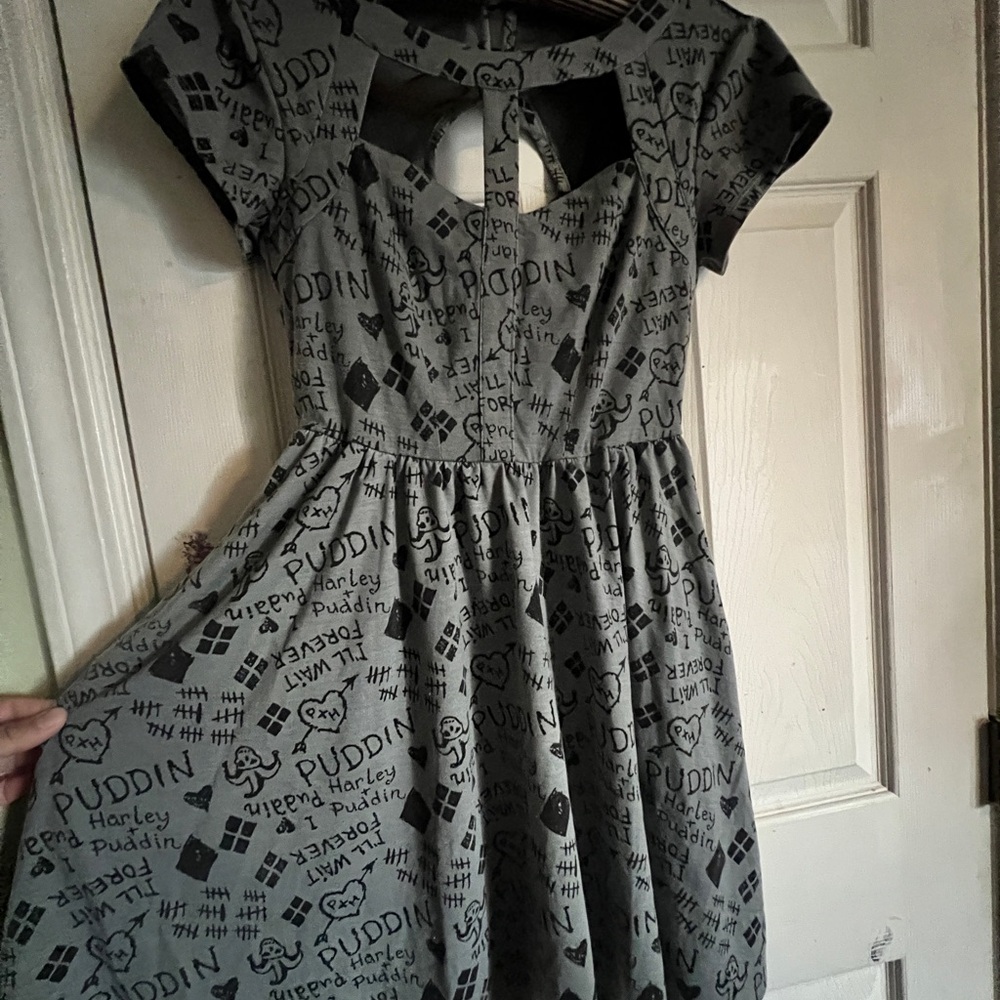Puddin Grey mini dress punk goth